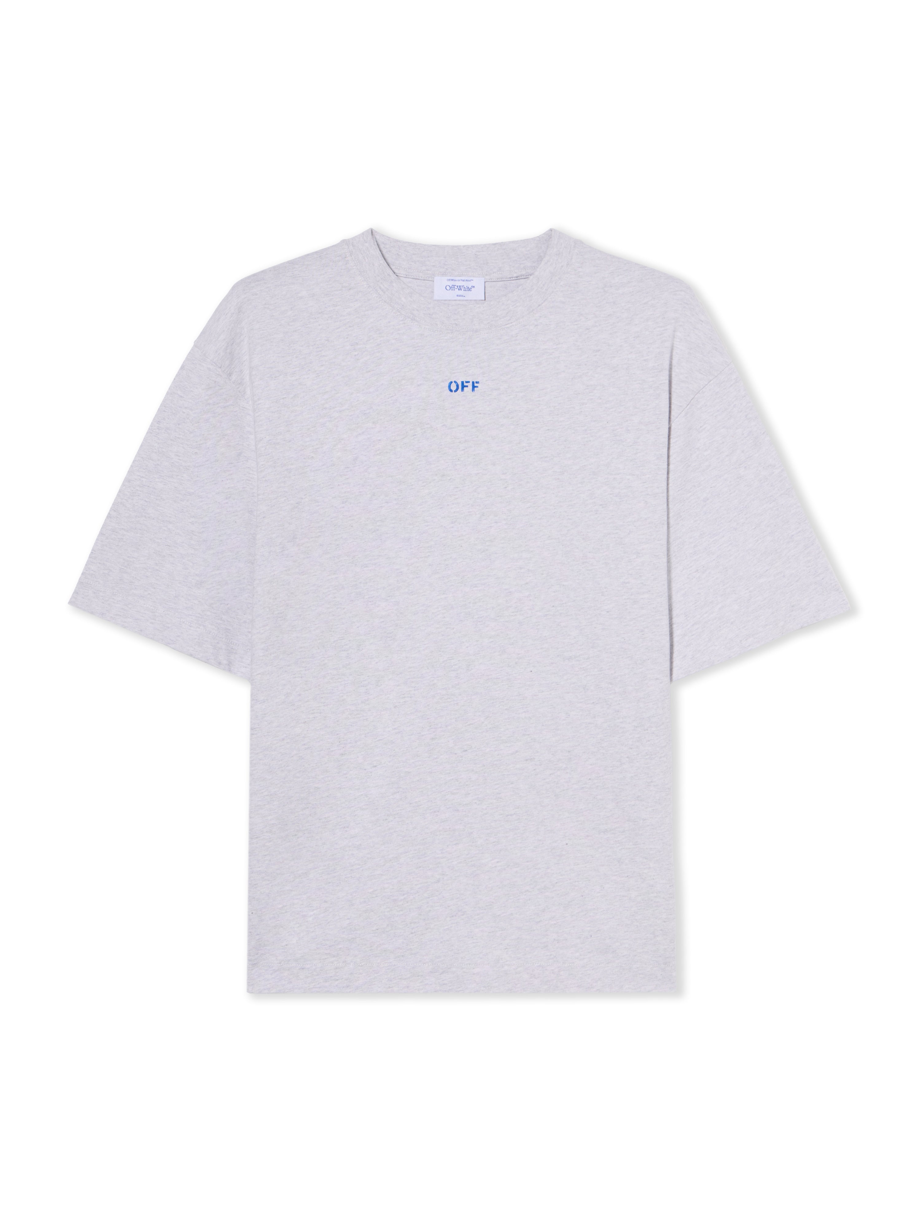 Off-White Stencil Arrow Skate Logo Tshirt Grey