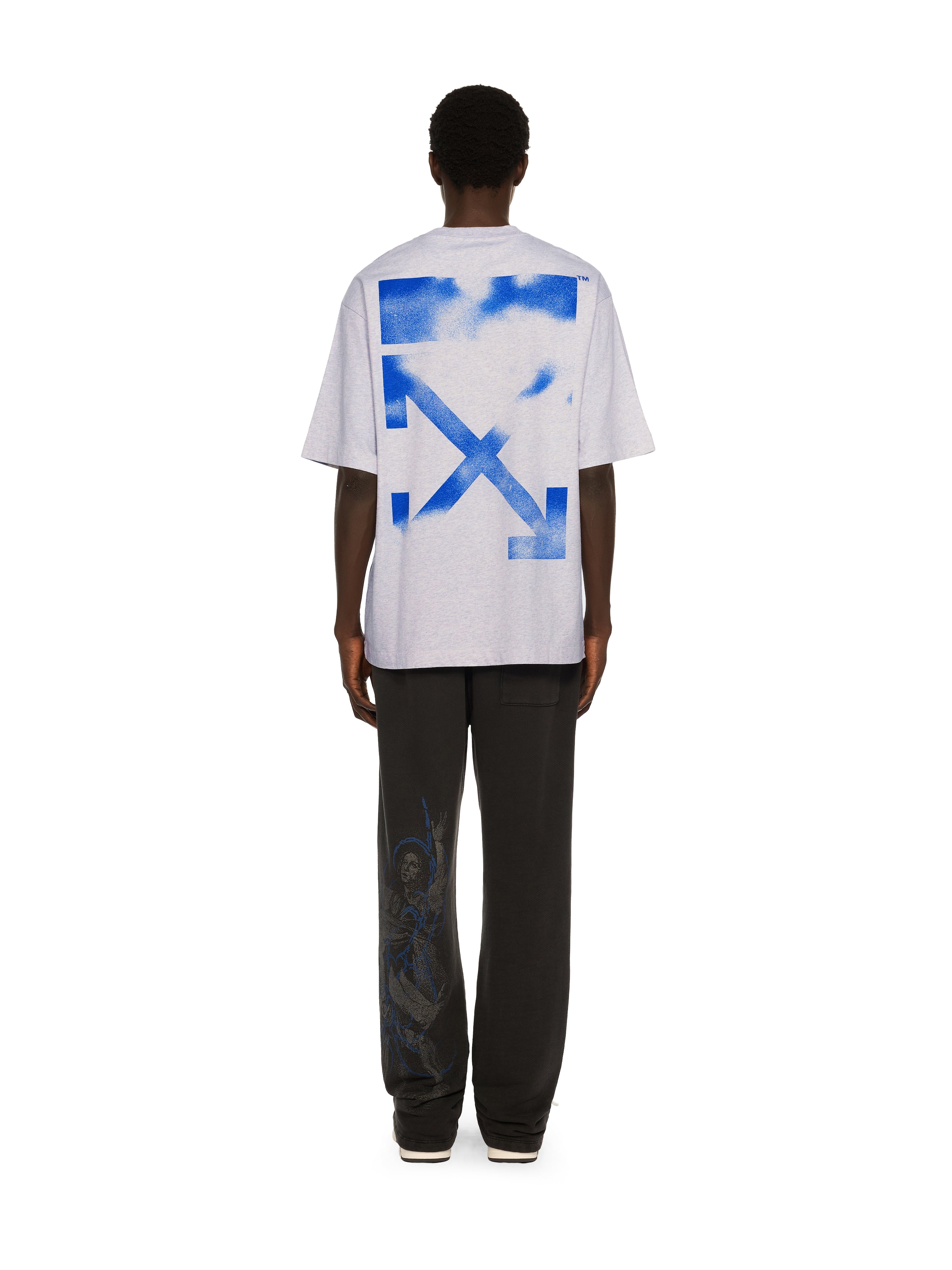 Off-White Stencil Arrow Skate Logo Tshirt Grey