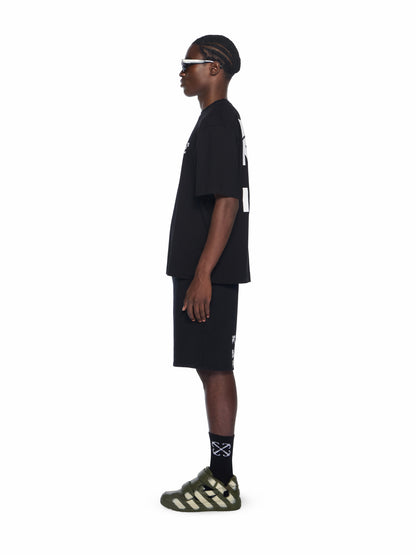 Off-White Run Arrow Skate Logo Tshirt Black