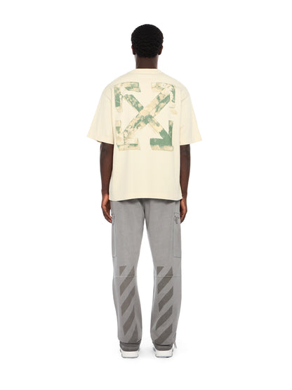 Off-White Cloudy Arrow Skate Logo Tshirt Dew