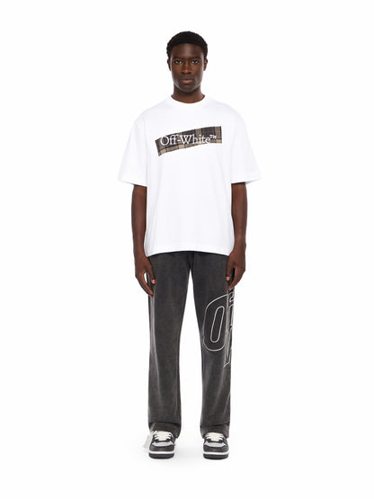 Off-White Flannel Diagonal Skate Logo Tee Black