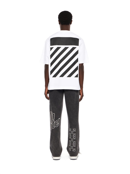 Off-White Flannel Diagonal Skate Logo Tee Black