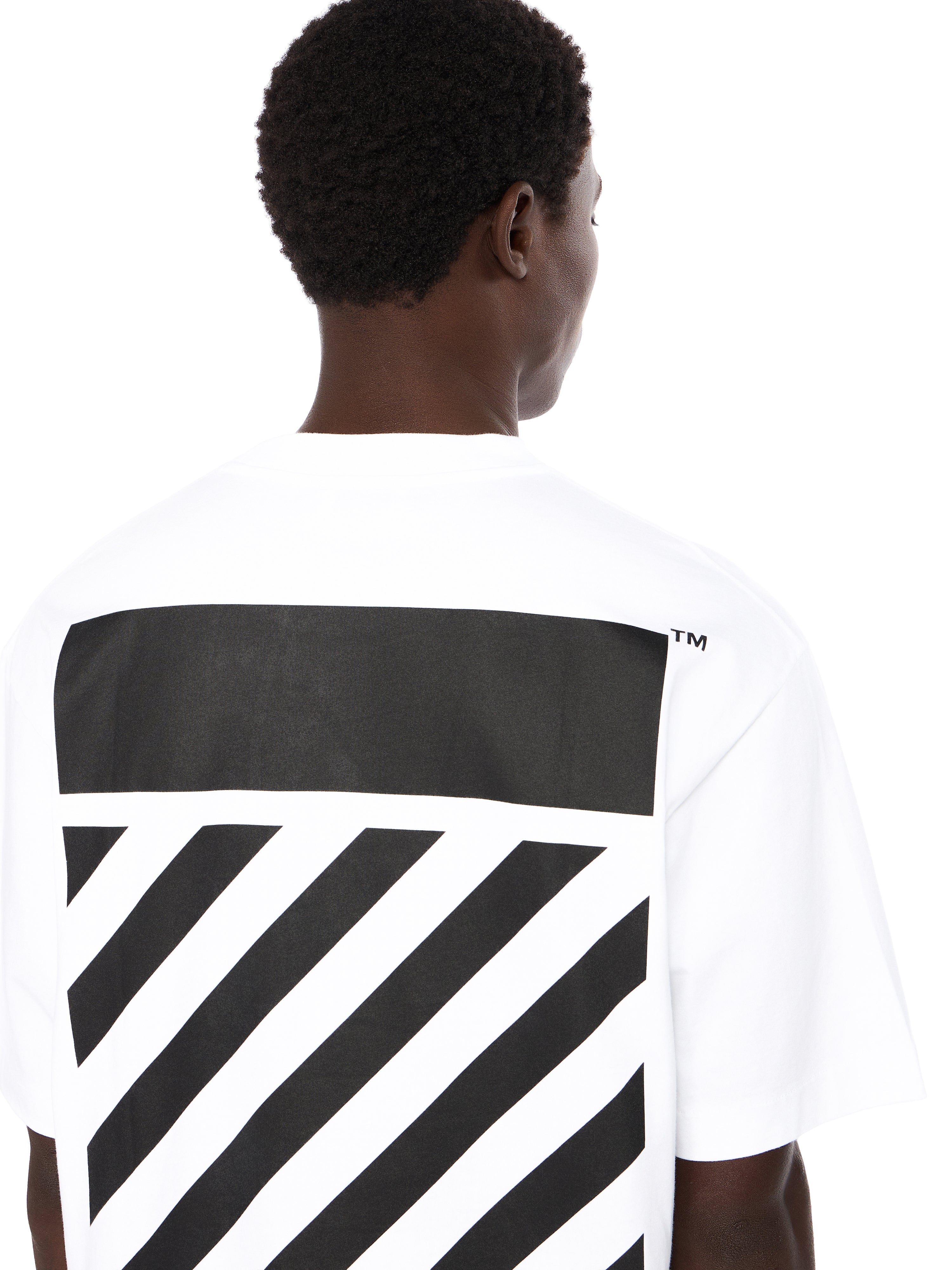 Off-White Flannel Diagonal Skate Logo Tee Black
