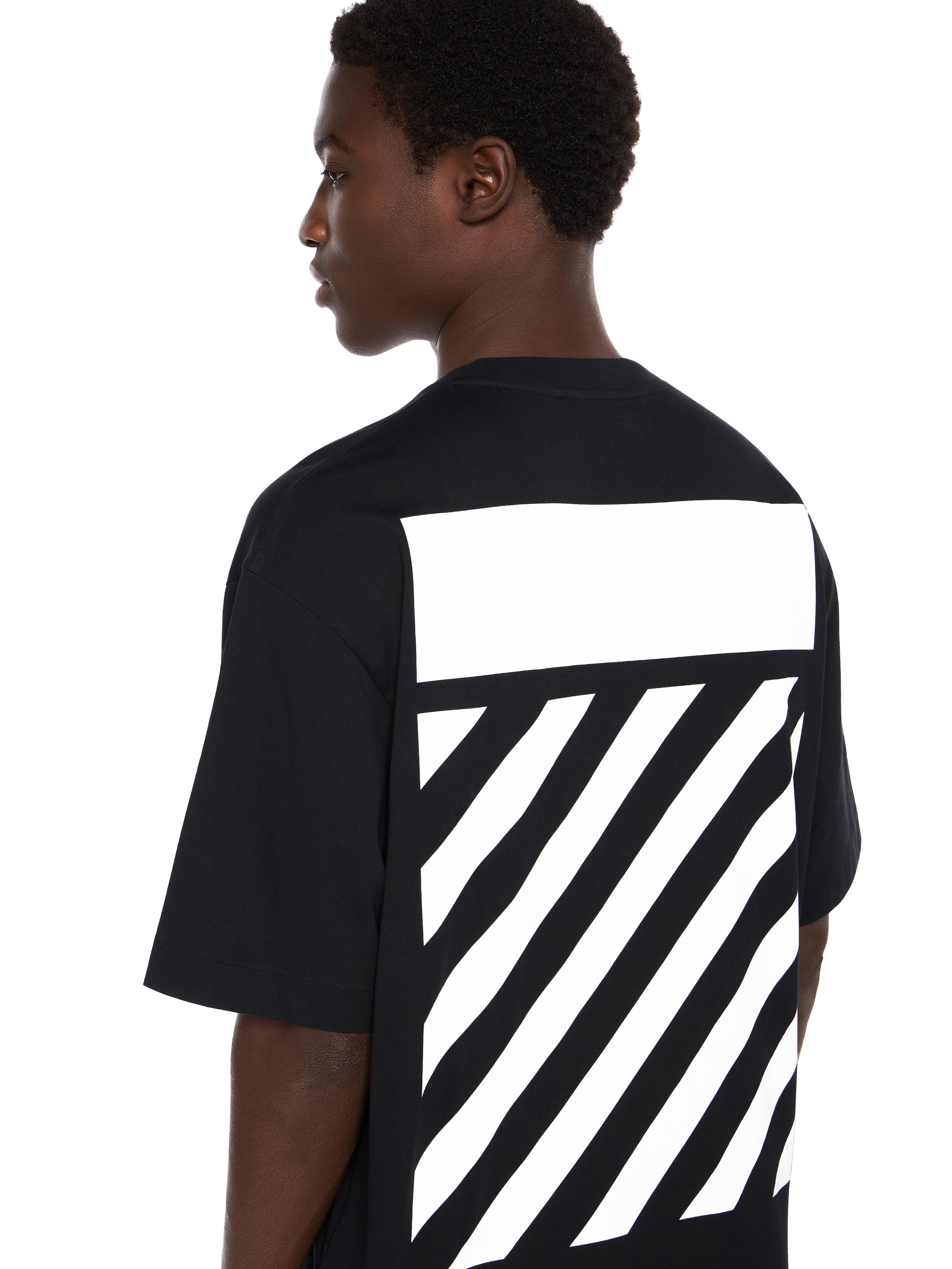 Off-White Flannel Diagonal Skate Logo Tee Black