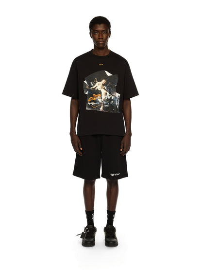 Off-White Cupid Paper Skate Logo Tee Black