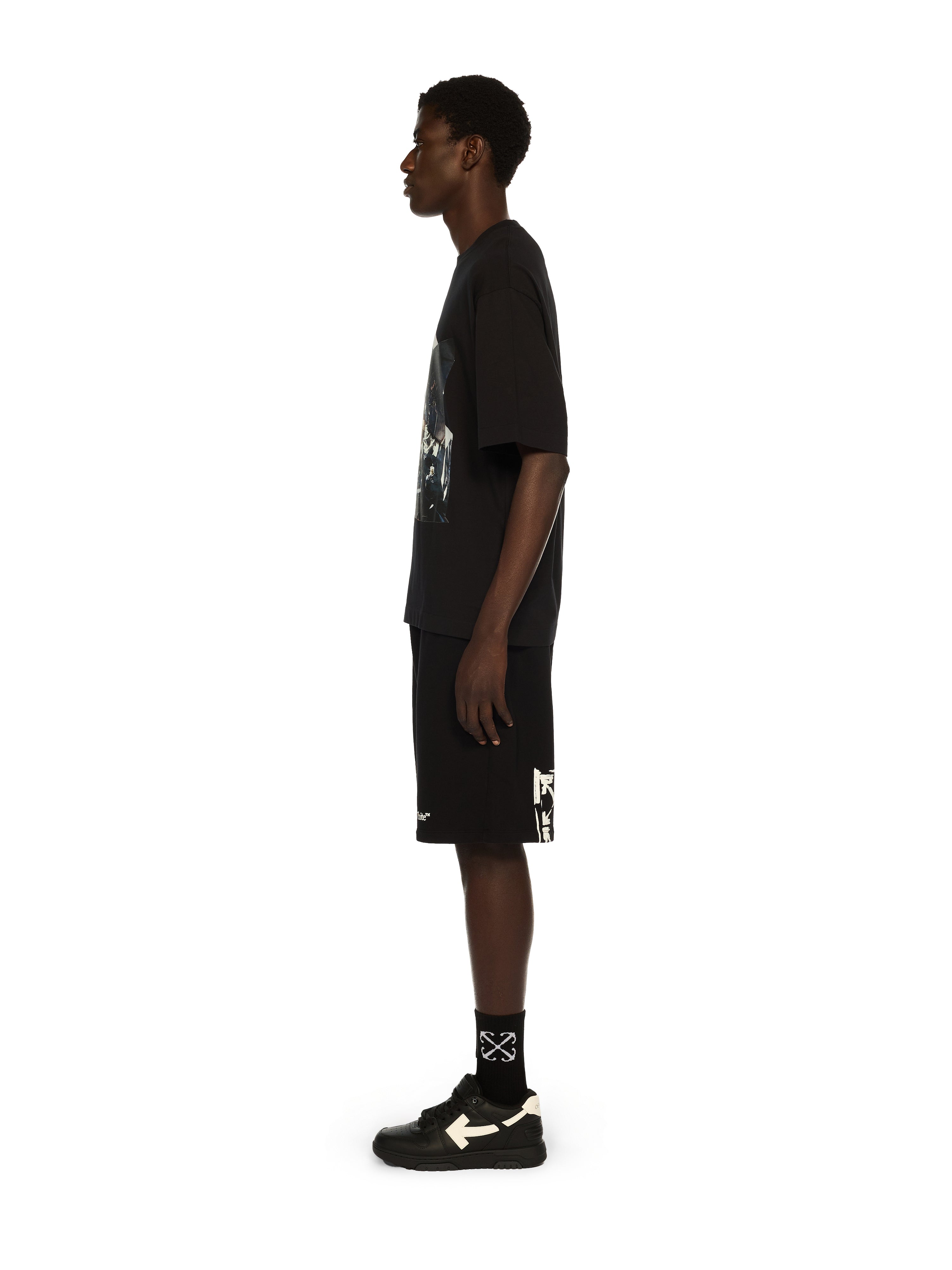 Off-White Cupid Paper Skate Logo Tee Black