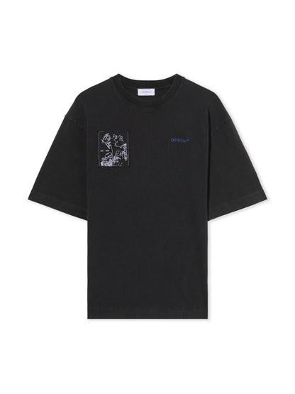 Off-White Faded Painting Skate Logo Tshirt Vintage