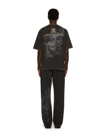 Off-White Faded Painting Skate Logo Tshirt Vintage