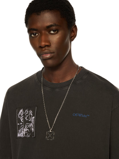 Off-White Faded Painting Skate Logo Tshirt Vintage