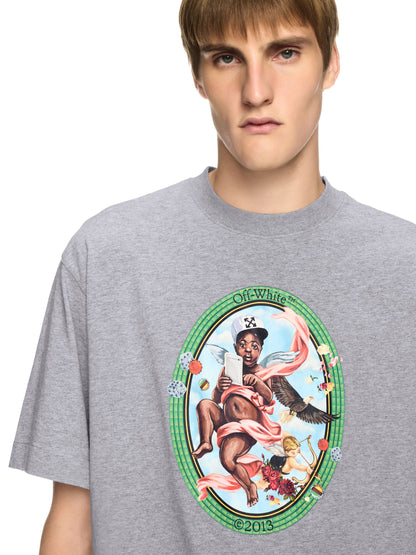 Off-White Fresco Oval Skate Ss Tee Grey
