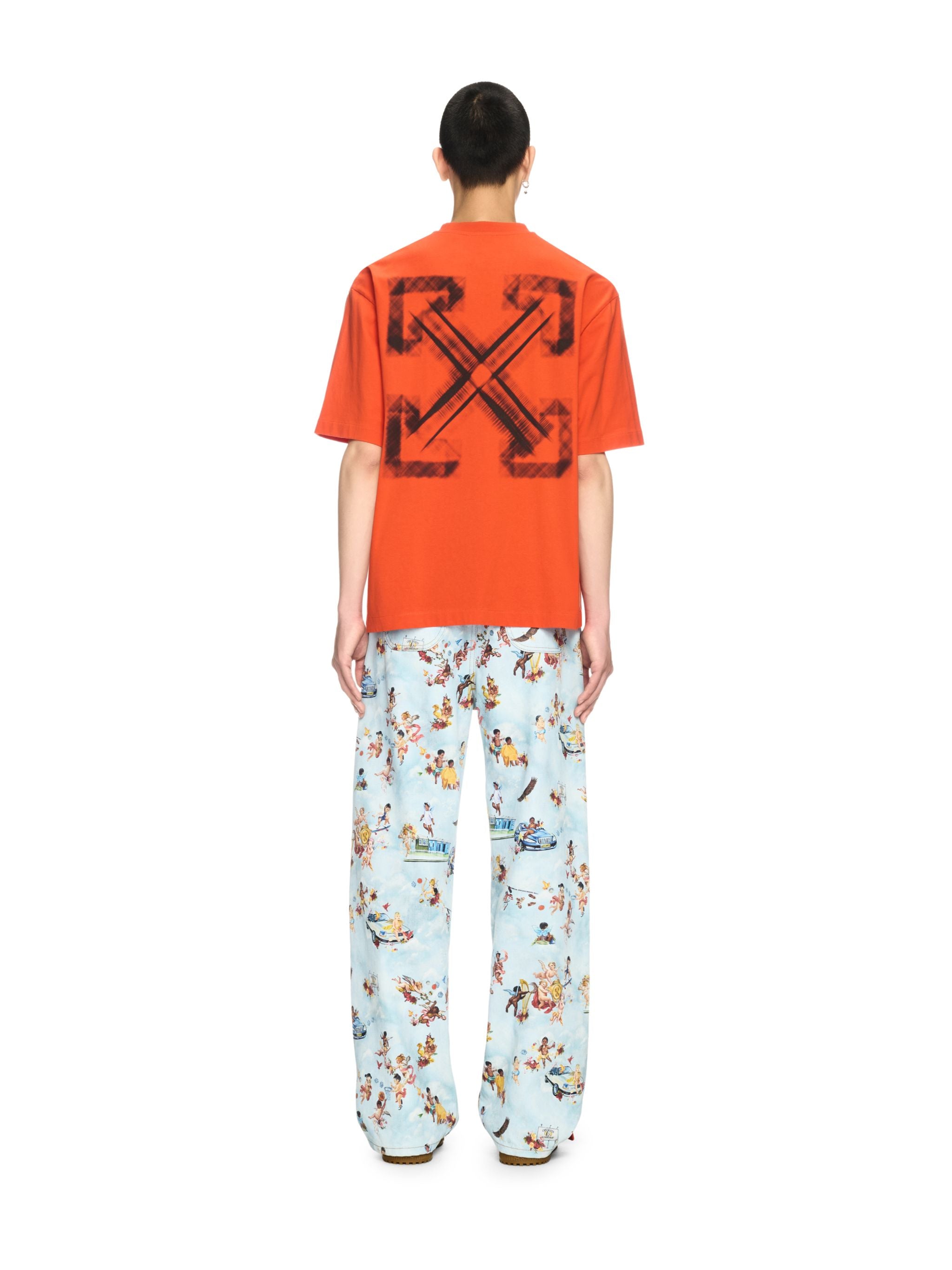 Off-White Vibe Arrow Skate Ss Tee Black Orange