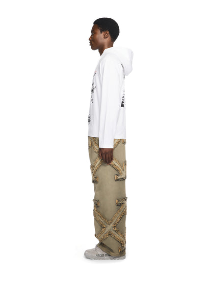 Off-White Desert Arrow 90S Hooded Longsleeve Tshirt