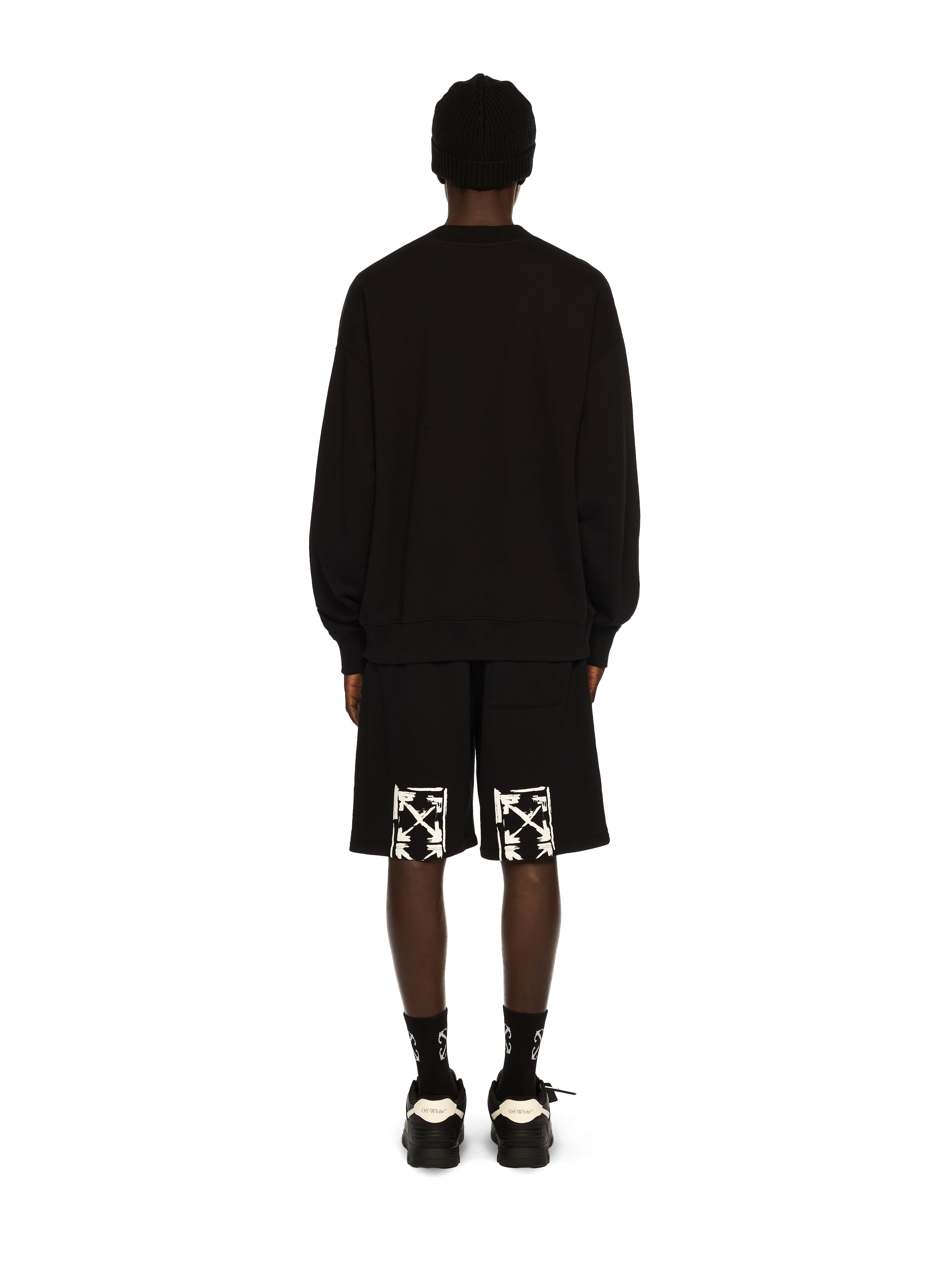 Off-White Cupid Paper Skate Crewneck Sweatshirt Black