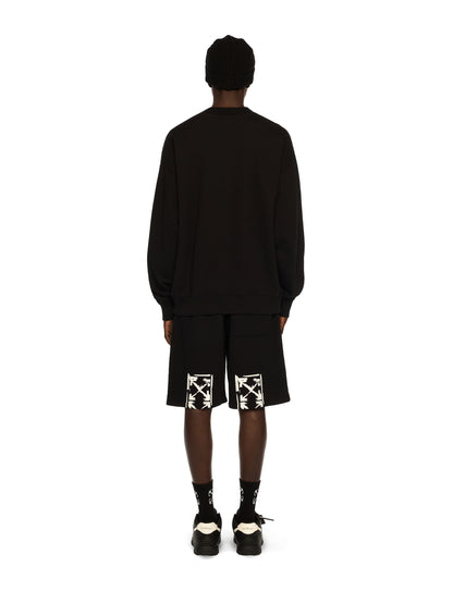 Off-White Cupid Paper Skate Crewneck Sweatshirt Black