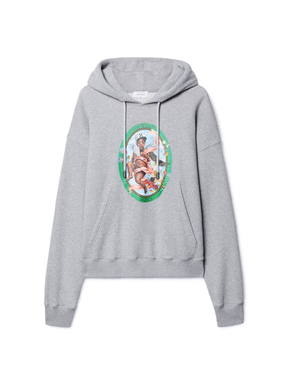 Off-White Fresco Oval Skate Hoodie Grey