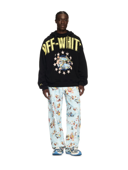 Off-White Fresco Star Over Hoodie Black