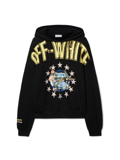 Off-White Fresco Star Over Hoodie Black