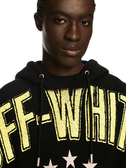 Off-White Fresco Star Over Hoodie Black