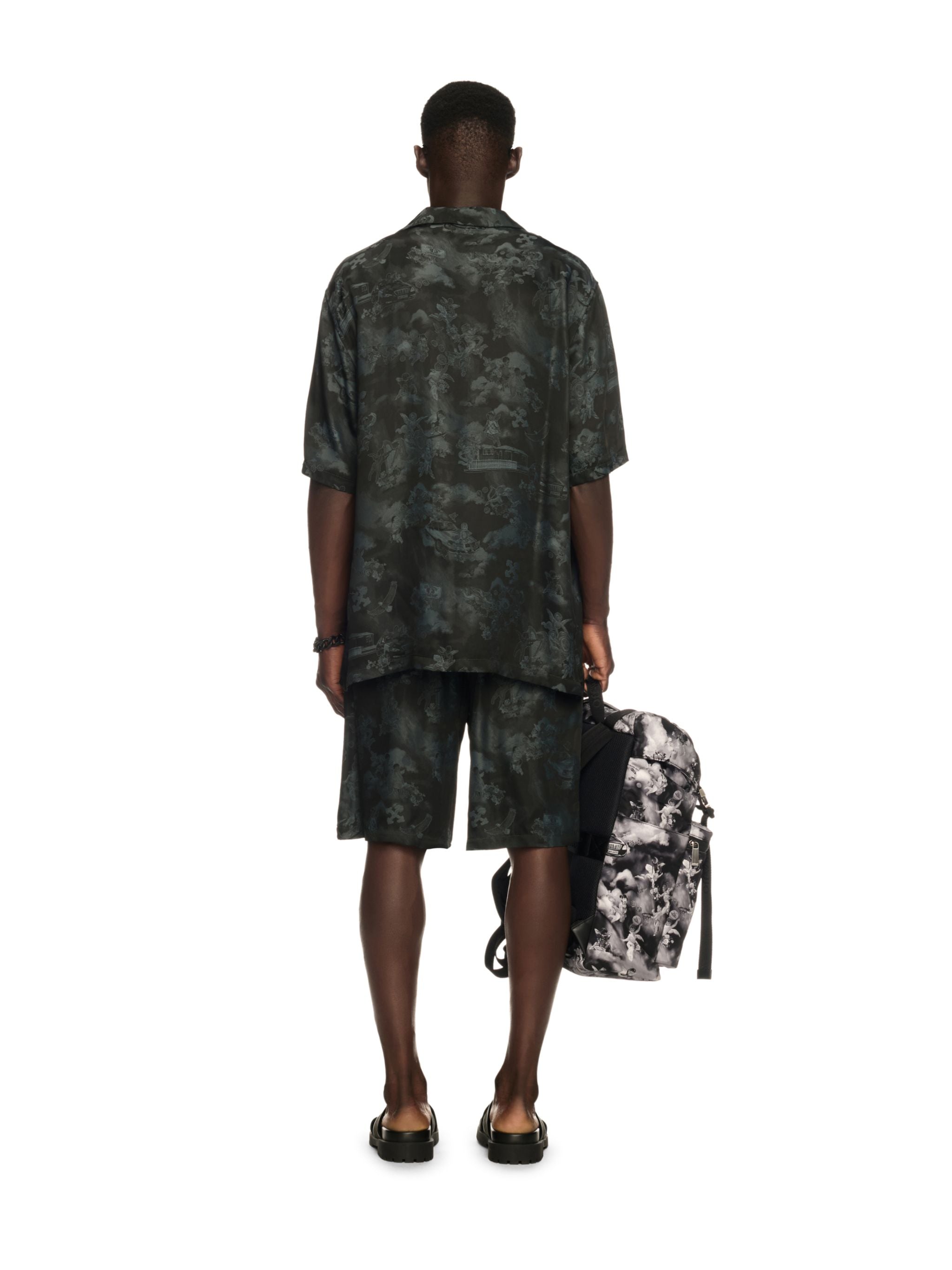 Off-White Fresco Visc Jacq Bowling Shor Black