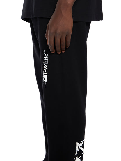 Off-White Ink Arrow Cuffed Sweatpants Black