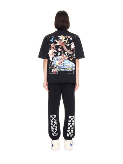 Off-White Spray Arrow Cuffed Sweatpants Black