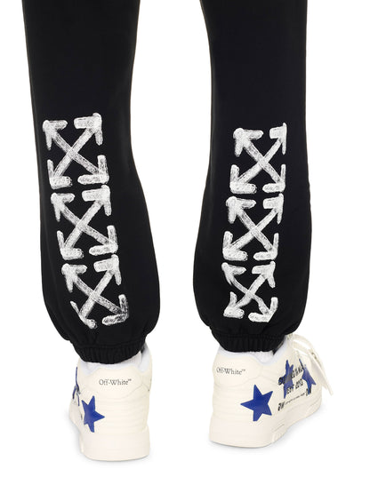 Off-White Spray Arrow Cuffed Sweatpants Black