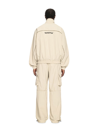 Off-White Gray Off Split Track Pants Neutrals