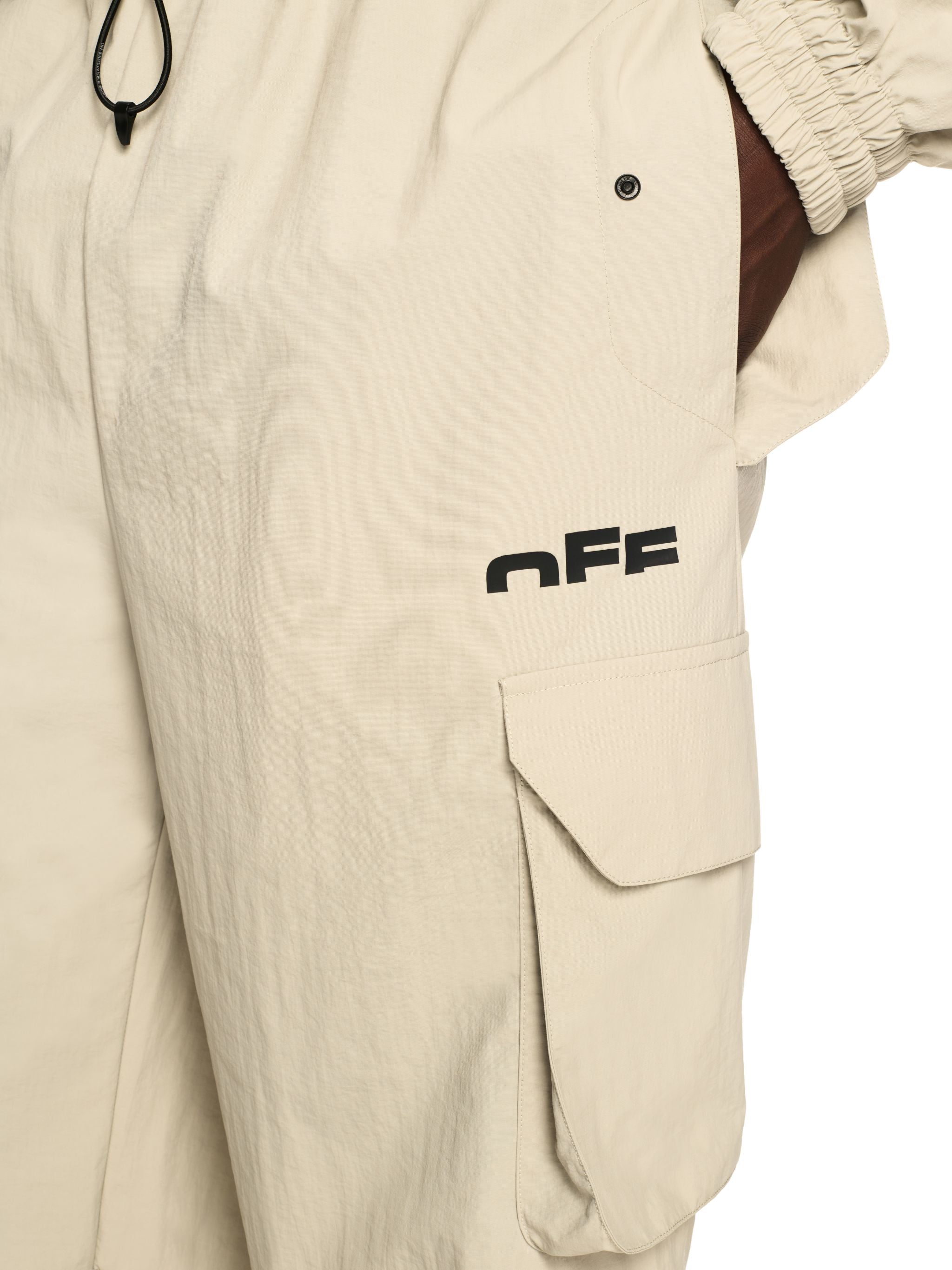 Off-White Gray Off Split Track Pants Neutrals
