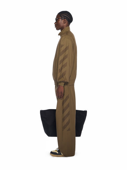 Off-White Diagonal Cotton Trackpants Beech
