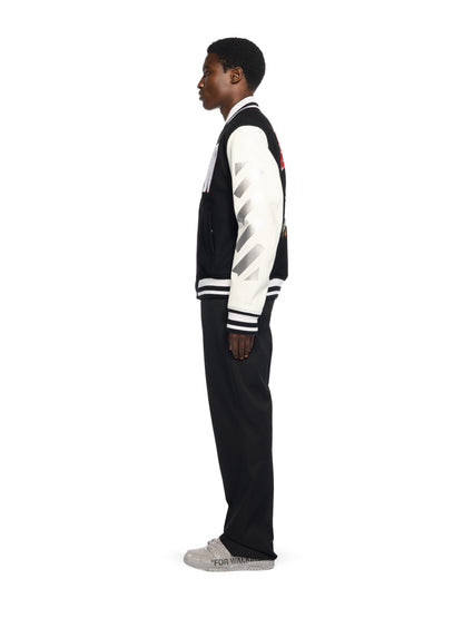 Off-White Wool Mini Flare Pants Black