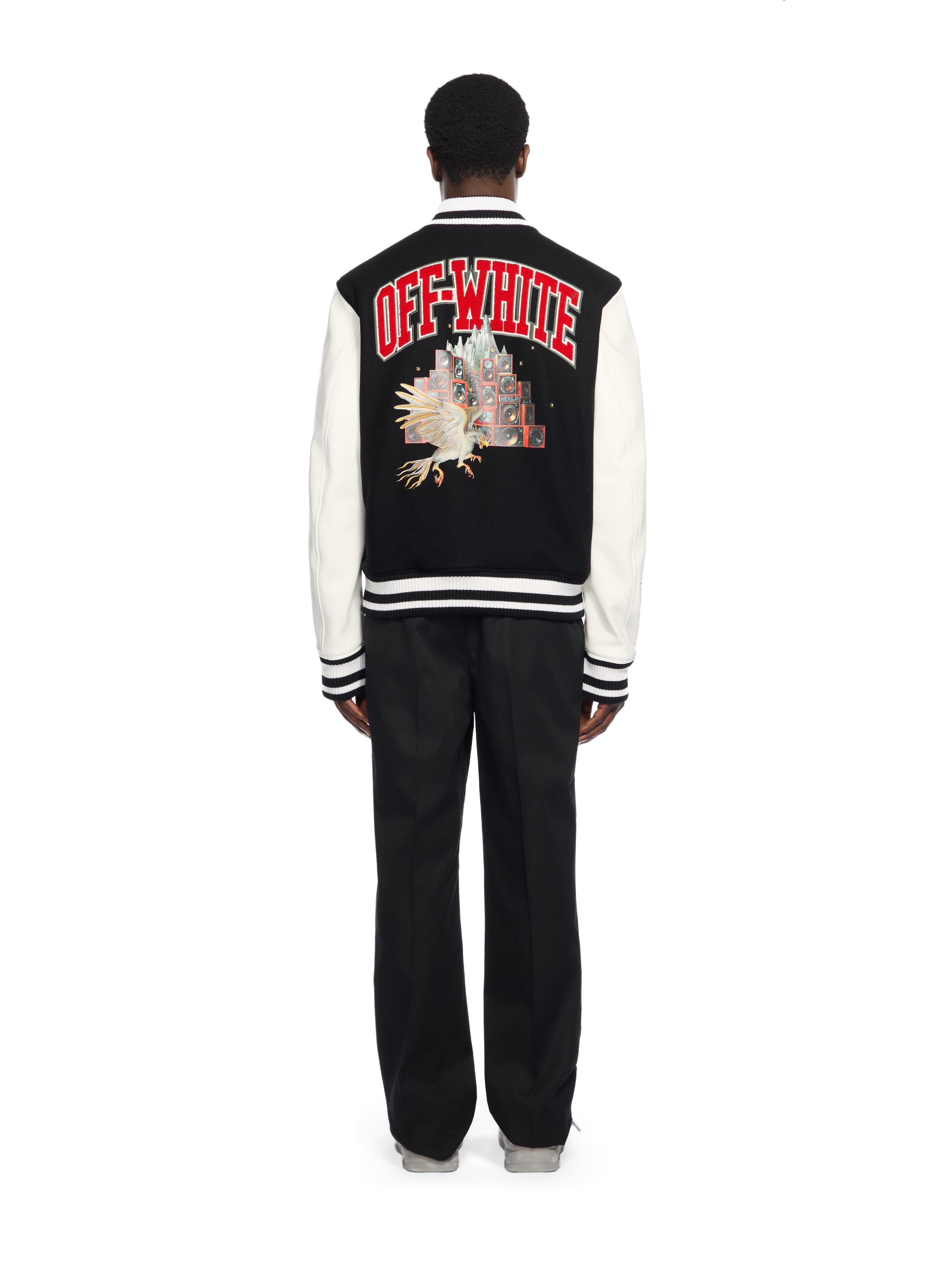 Off-White Wool Mini Flare Pants Black