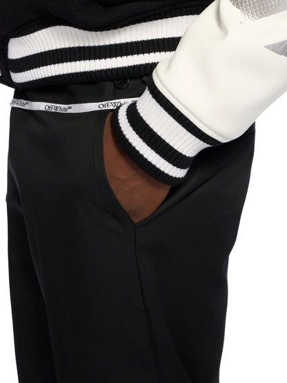 Off-White Wool Mini Flare Pants Black