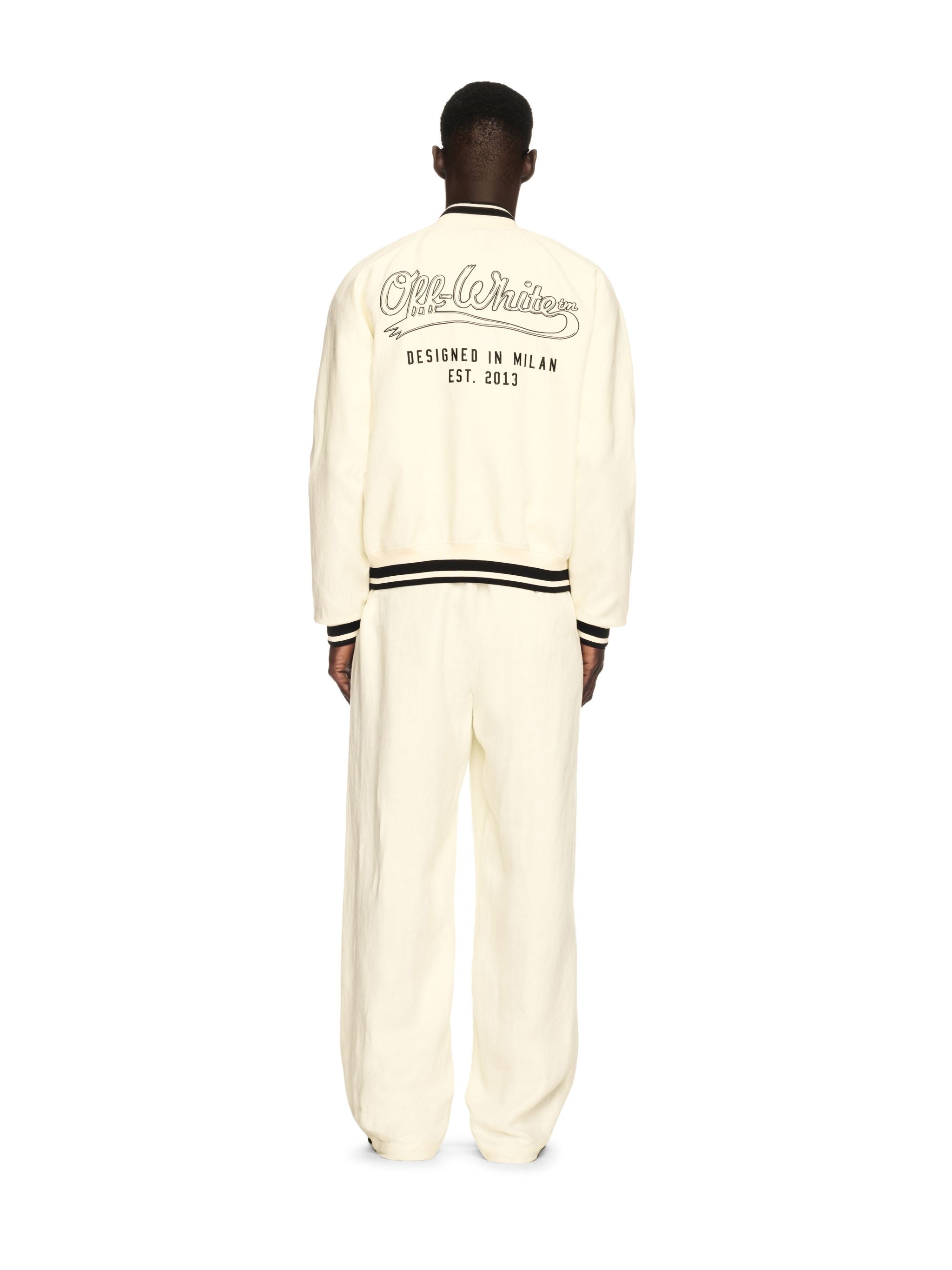 Off-White Off Italic Linen Souvenir Pan Neutrals