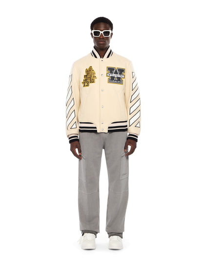 Off-White Lion Wool Varsity Jacket Dew