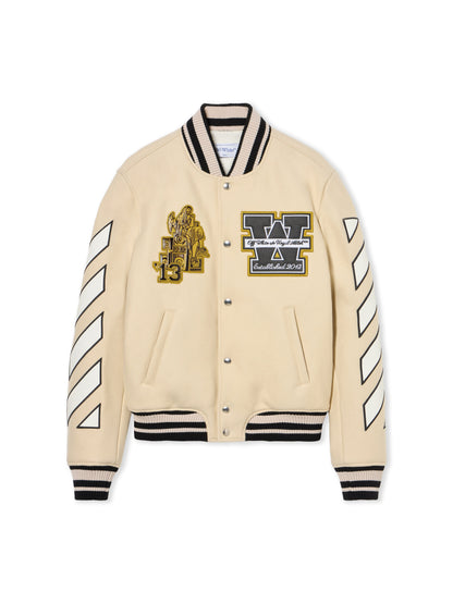 Off-White Lion Wool Varsity Jacket Dew