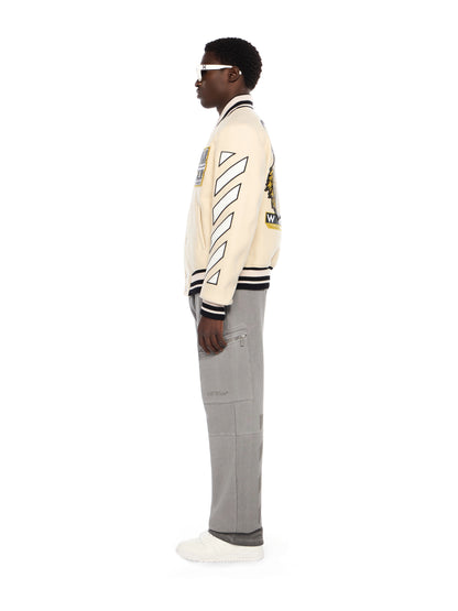 Off-White Lion Wool Varsity Jacket Dew