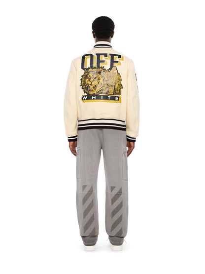 Off-White Lion Wool Varsity Jacket Dew