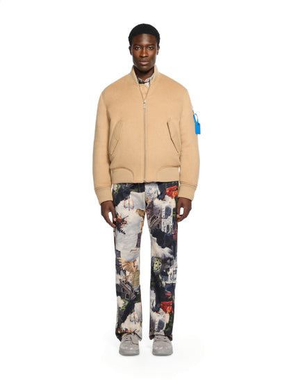 Off-White Quote Bomber Jacket Black Brown