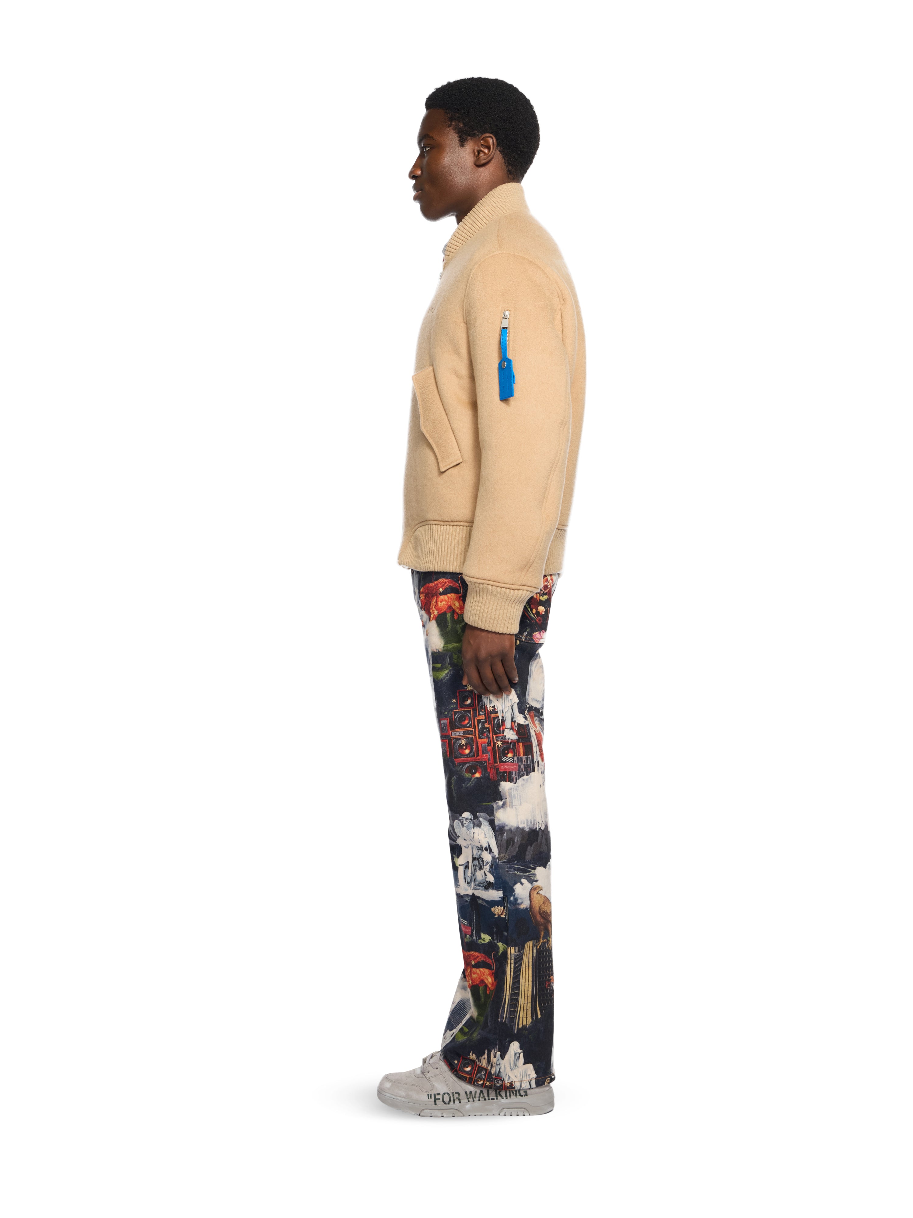 Off-White Quote Bomber Jacket Black Brown