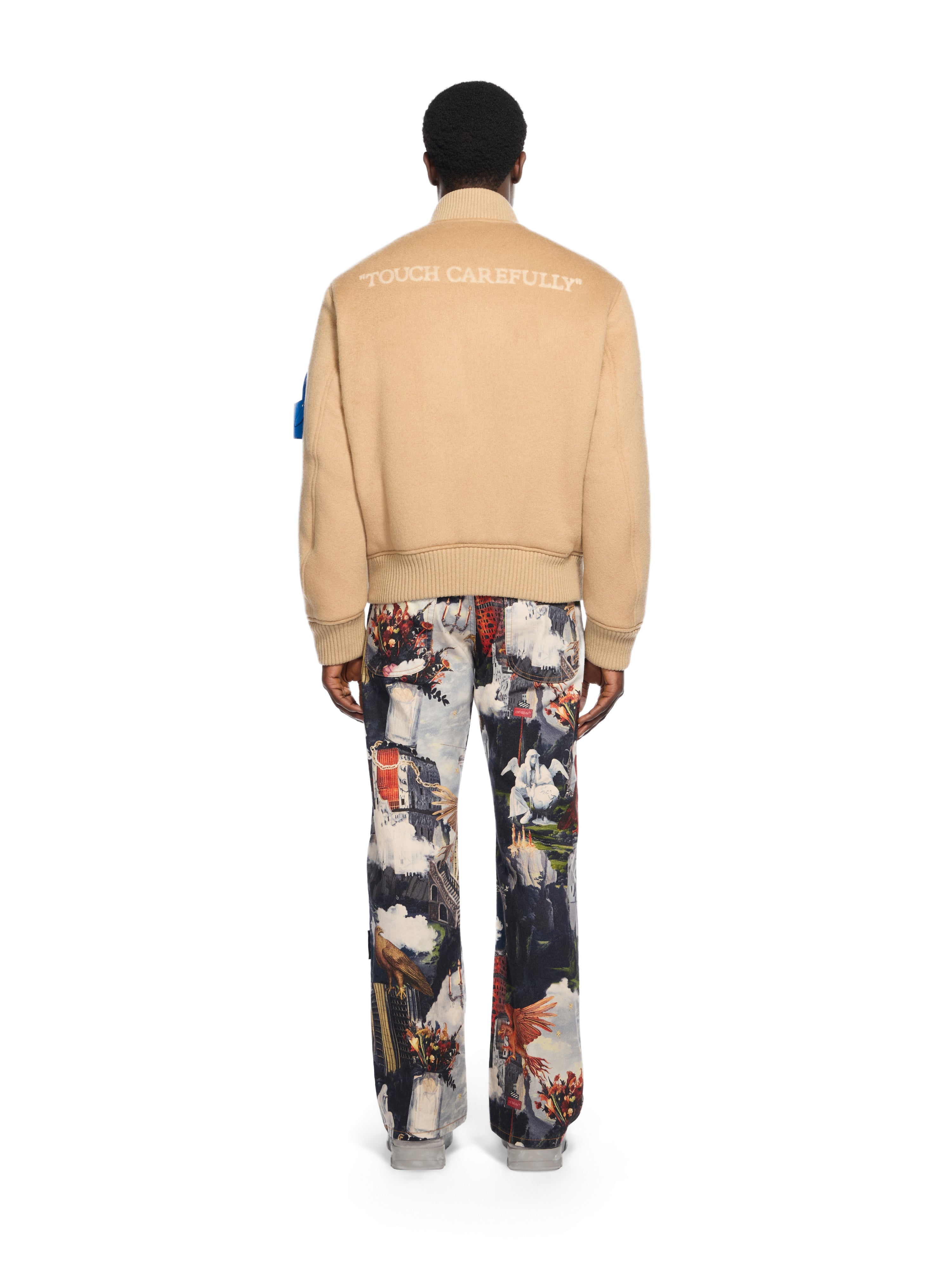 Off-White Quote Bomber Jacket Black Brown