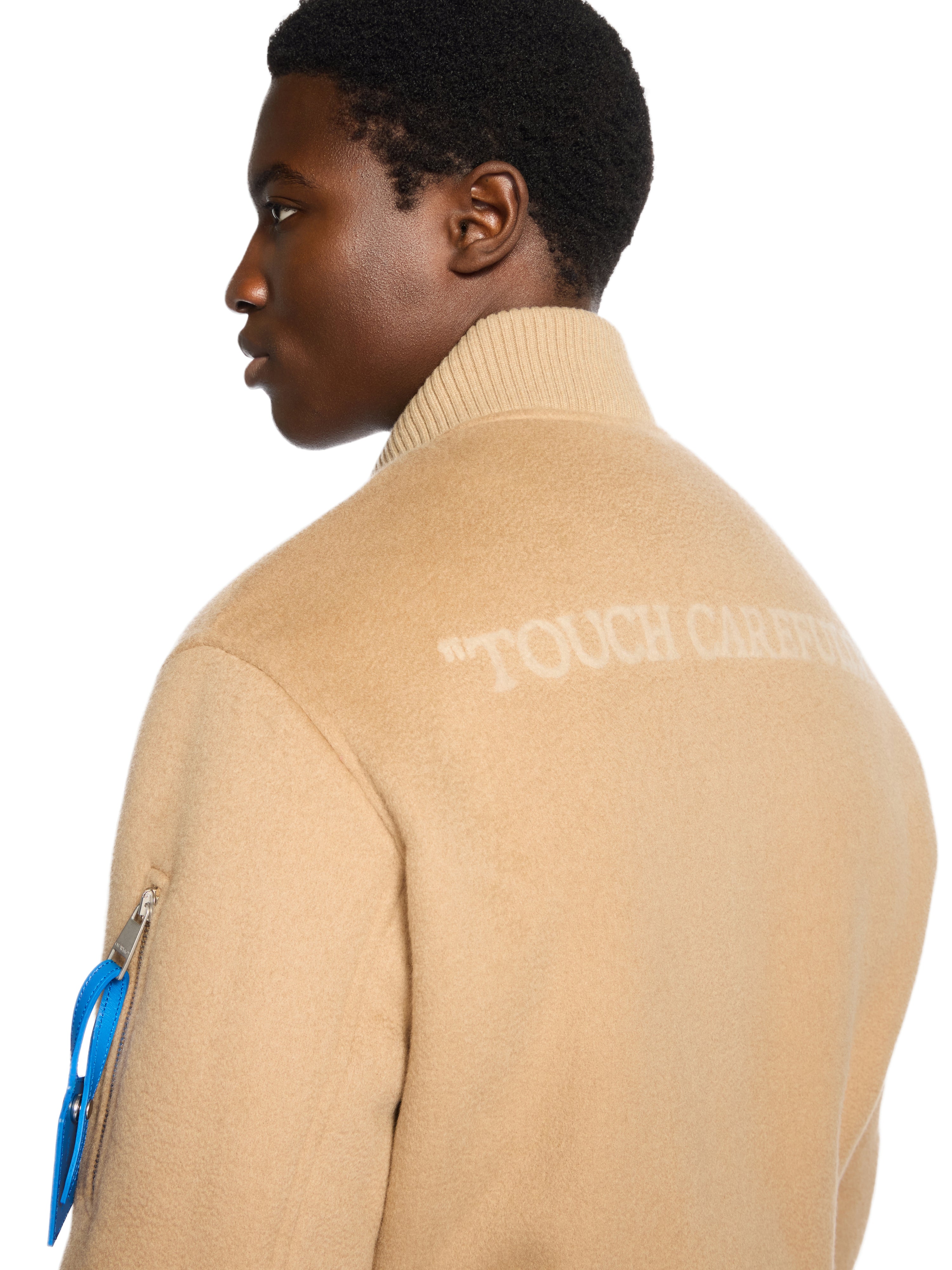 Off-White Quote Bomber Jacket Black Brown