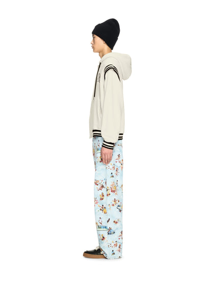 Off-White Off Fleece Varsity Hoodie Neutrals