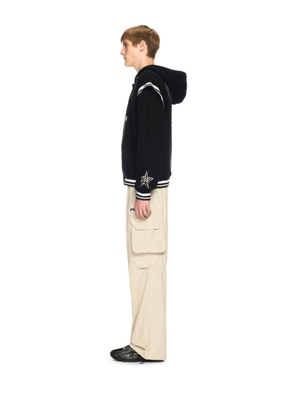 Off-White 00 Fleece Varsity Hoodie Black