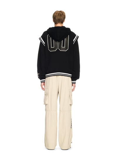 Off-White 00 Fleece Varsity Hoodie Black