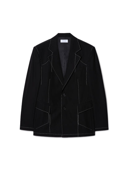 Off-White 00 Stitch Woolgab Relax Jkt Black