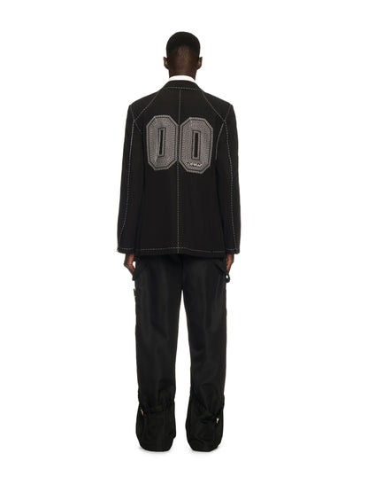 Off-White 00 Stitch Woolgab Relax Jkt Black
