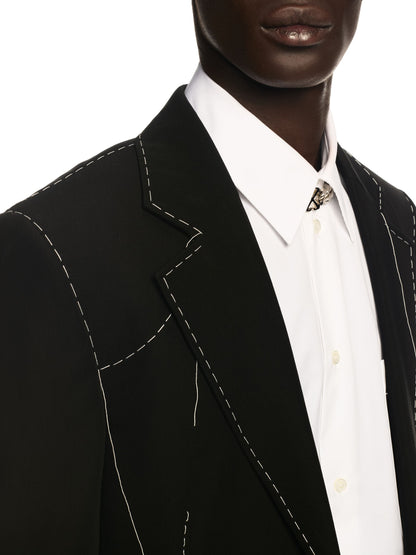 Off-White 00 Stitch Woolgab Relax Jkt Black