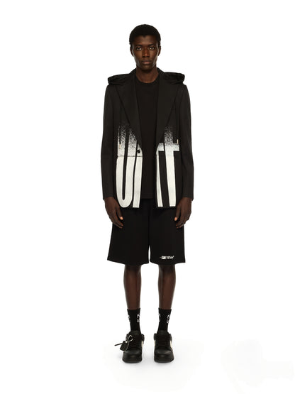 Off-White Big Off Gradient Wool Hood Jacket Black