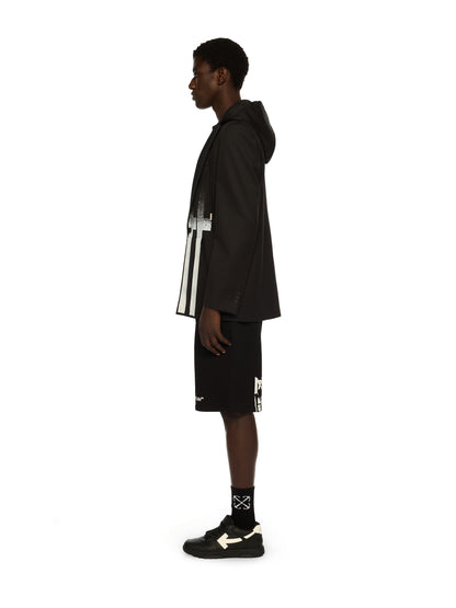 Off-White Big Off Gradient Wool Hood Jacket Black