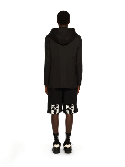 Off-White Big Off Gradient Wool Hood Jacket Black
